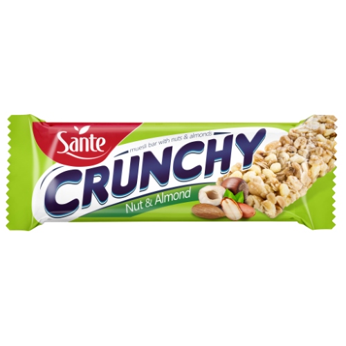 Crunchy bar with nuts and almonds 35gr