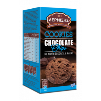 Μπισκότα Δερμίσης Cookies Κακάο & Μαύρη Σοκολάτα 90gr