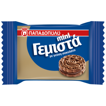 Μπισκότα Mini Γεμιστά Παπαδοπούλου Σοκολάτα 230τμχ
