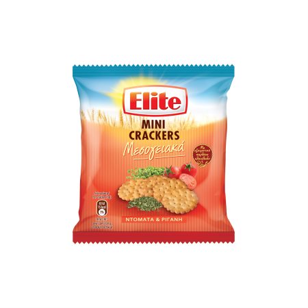 Elite Mini Crackers Μεσογειακά Ντομάτα & Ρίγανη 50gr