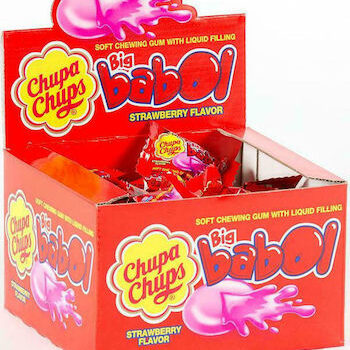 Chupa Chups Τσίχλες Big Babol με Γεύση Φράουλα 60τμχ