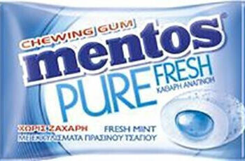 Τσίχλες Mentos Pure Fresh Mint 100τμχ