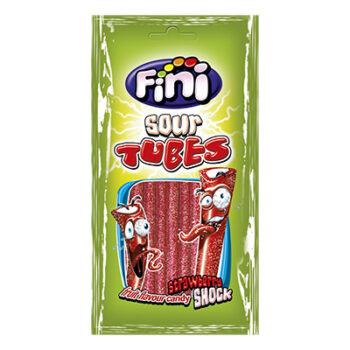 Fini Ζελεδάκια 80-100gr 12τμχ Sour Tubes Φράουλα