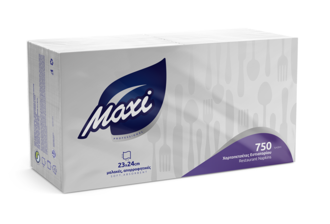 Χαρτοπετσέτες Εστιατορίου Maxi 23x24 750τεμ